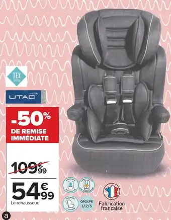Carrefour Tex baby siège-auto groupe 1/2/3 offre