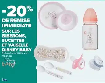 Carrefour Disney baby bon plan sur les biberons, sucettes et vaiselle disney baby offre