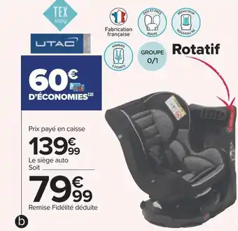 Carrefour Tex baby poussette canne offre