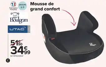 Carrefour Boulgom / utac rehausseur bas "trackconfort", groupe 2-3 offre