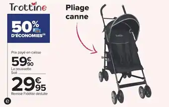 Carrefour Trottine poussette canne "maribor" offre