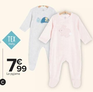 Promo Tex baby pyjama b b chez Carrefour