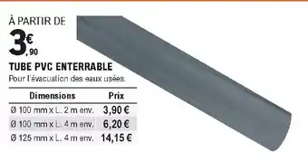 Tube PVC enterrable