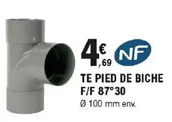 E.Leclerc Brico Te Pied de biche F/F 87°30 offre