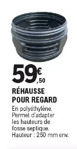Réhausse pour regard