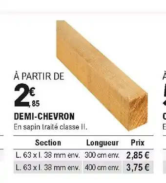 E.Leclerc Brico Demi-chevron offre