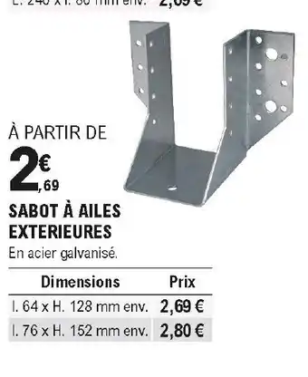 Sabot Ă ailes exterieures
