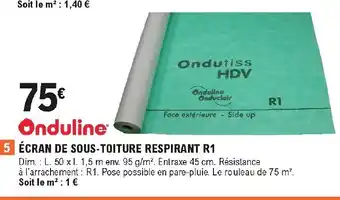 E.Leclerc Brico Écran de sous-toiture respirant R1 offre