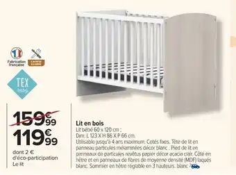 Carrefour Lit en bois offre