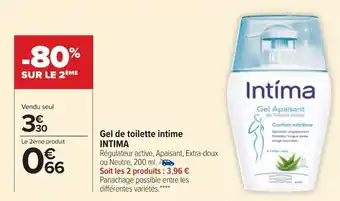 Carrefour INTIMA gel de toilette intime offre