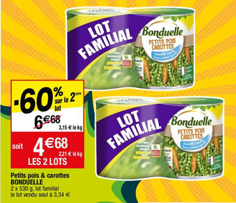 Migros BONDUELLE petits pois & carottes offre