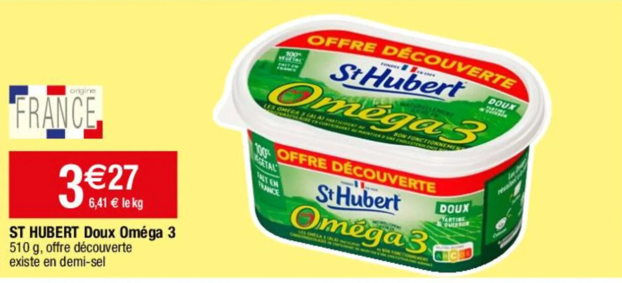 Promo ST HUBERT doux oméga 3 chez Migros