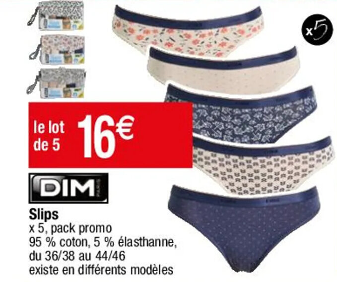 Promo Slips chez Migros