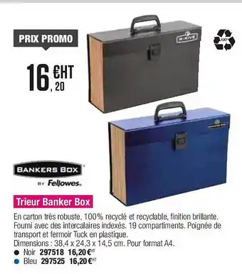 Plein ciel Trieur banker box offre