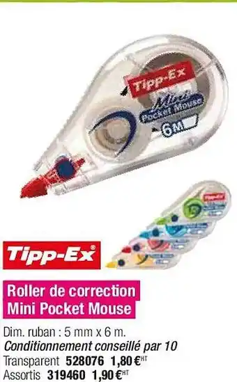 Roller de correction mini pocket mouse tipp-ex