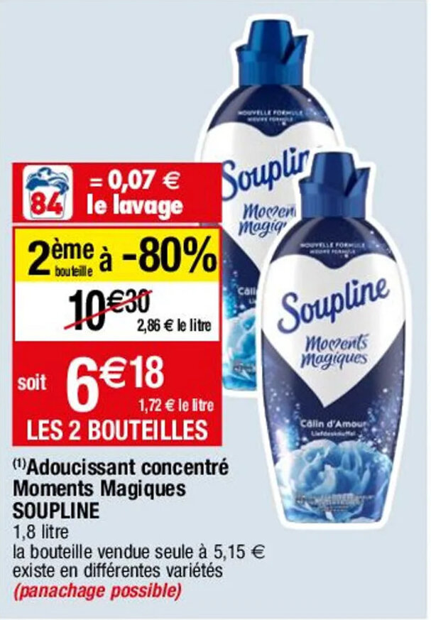 Promo Soupline Adoucissant Concentre Moments Magiques Chez Migros