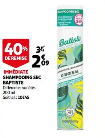 BAPTISTE shampooing sec