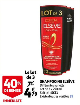 Auchan ELSÈVE shampooing offre