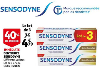 Auchan SENSODYNE dentifrice offre