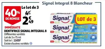 Auchan SIGNAL dentifrice signal integral 8 offre