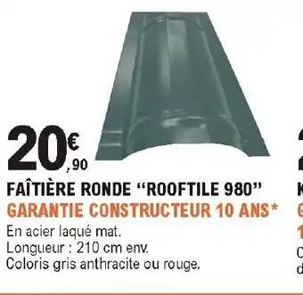 E.Leclerc Brico Faîtière ronde offre