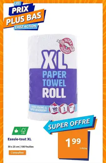 Action Essuie-tout xl offre
