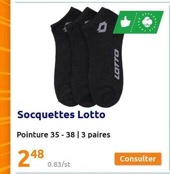Action Socquettes lotto offre