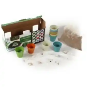 E.Leclerc Brico Mgm kit de jardinage - 12 pots en bamboo avec graines et substrats offre