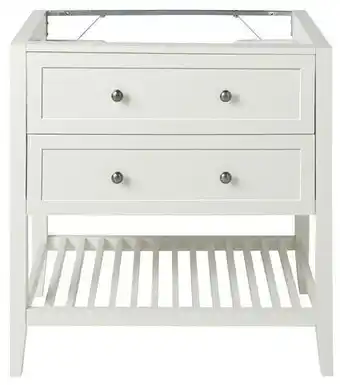 Brico Dépôt Goodhome meuble sous vasque à poser blanc perma l.80 x h.80,6 x p.45 cm offre