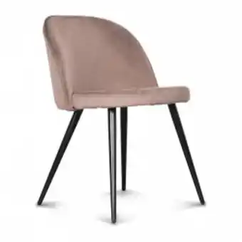 Chaise salle à manger en velours terracotta - ingrid