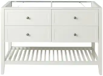 Brico Dépôt Goodhome meuble sous vasque à poser blanc "perma" l.120 x h.80,6 x p.45 cm offre