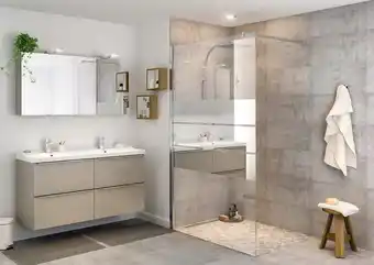 Brico Dépôt Goodhome paroi walk-in verre effet miroir "beloya"l. 100 cm offre
