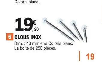 Clous inox