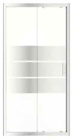 Brico Dépôt Goodhome porte de douche coulissante 2 volets "beloya" l. 102,5 cm en verre effet miroir offre