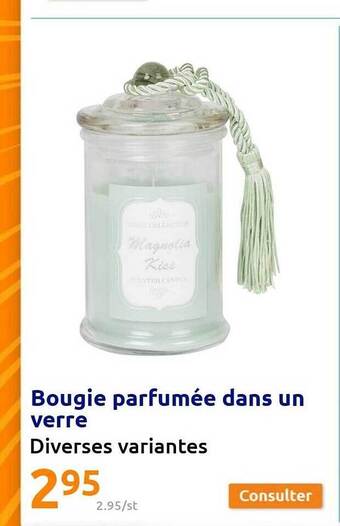 Action Bougie parfumée dans un verre offre