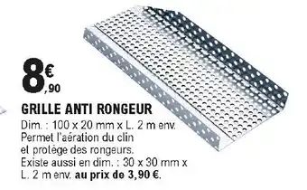 E.Leclerc Brico Grille anti rongeur offre