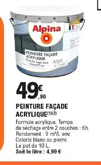 E.Leclerc Brico Peinture Façade acrylique offre