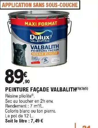 E.Leclerc Brico Peinture Façade valbalith offre