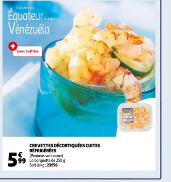 Auchan Crevettes Décortiquées cuites réfrigérées offre