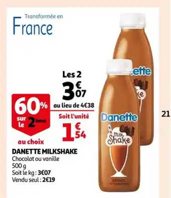 Auchan Danette Milkshake offre