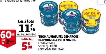 Auchan Thon Au Naturel Démarche Responsable Petit Navire offre
