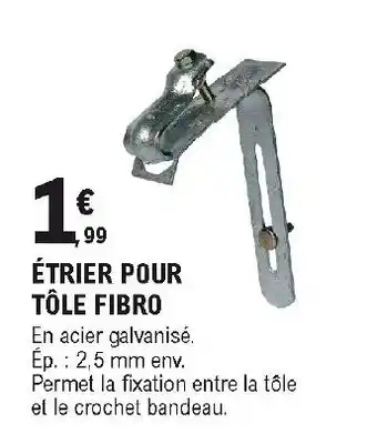 Étrier pour tole fibro