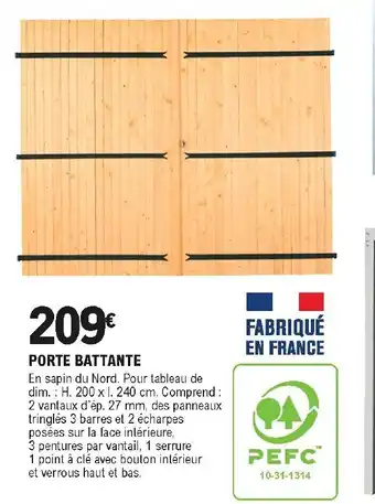 Porte battante