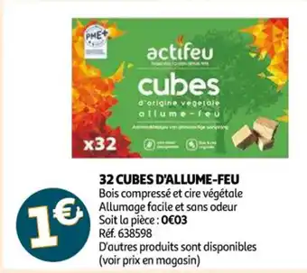 Auchan 32 Cubes d'Allume-Feu offre