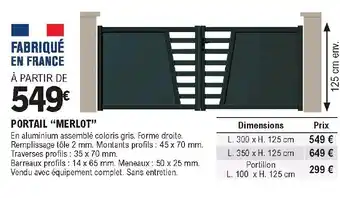 E.Leclerc Brico Portail "Merlot" offre