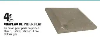 Chapeau de pilier plat