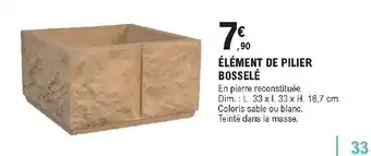 E.Leclerc Brico Élément de pilier bosselé offre