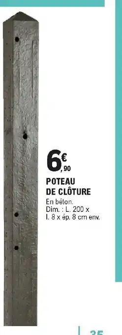E.Leclerc Brico Poteau de clôture offre