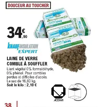 E.Leclerc Brico Laine de verre comble à souffler offre