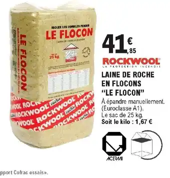 E.Leclerc Brico Laine de roche en flocons offre